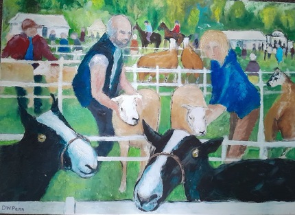 Allendale Show, Acrylic on deep canvas, h51cm x W71cm, £150