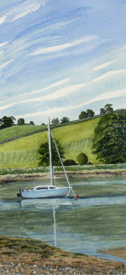Boat Alnmouth Harbour, Watercolour Framed, W35cm x H41CM, £85