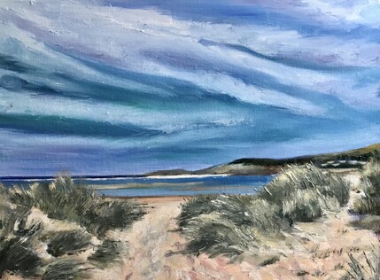 Bundle Bay, Oil on canvas, H30cm x W32cm Framed, £245