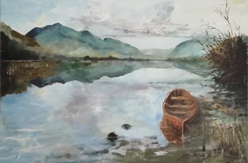 Elterwater, Acrylic on deep canvas, H61cm x W91cm, £240