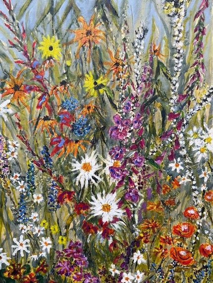Flowers, Acrylic Board, H60cm x W46cm, £100
