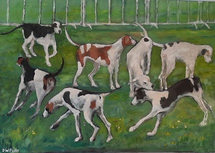 Haydon Hounds, Acrylic on deep canvas, H51cm x W71cm, £200