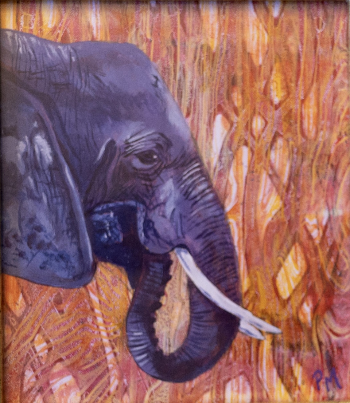 Head of the Herd, Mixed Media, Framed, H330mm x W300mm, £60