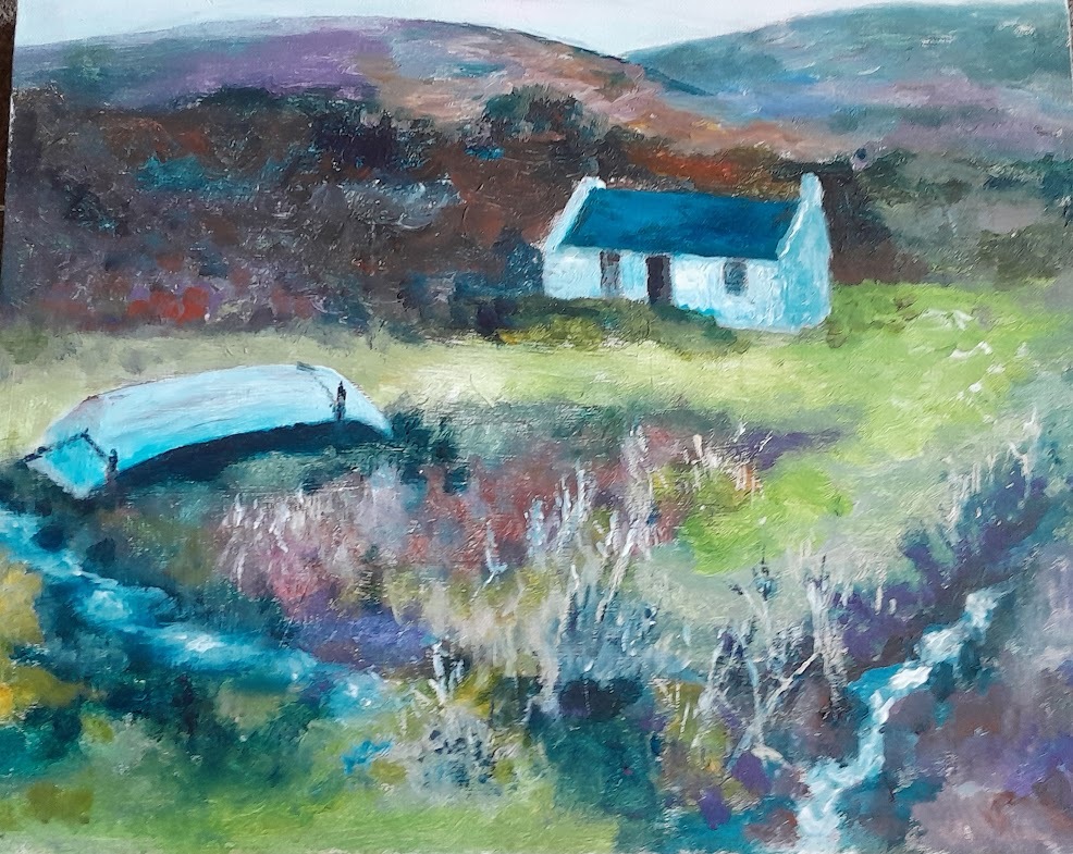 Laggan Arran, Acrylic on deep canvas, H41cm x W51cm, £150