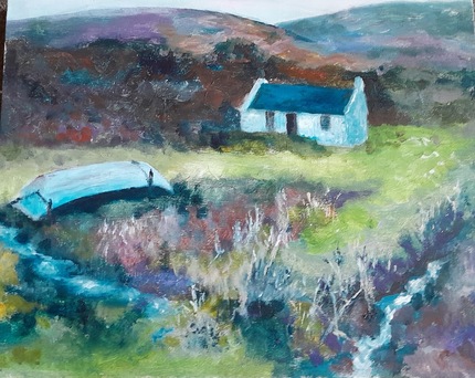 Laggan Arran, Acrylic on deep canvas, H41cm x W51cm, £150