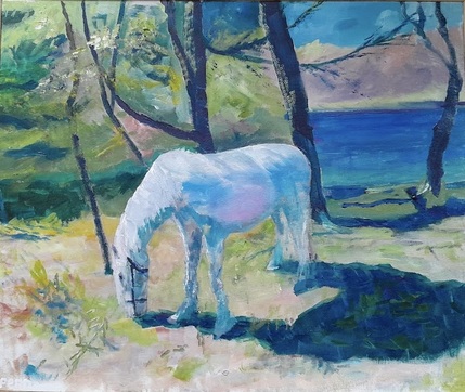 Lunchbreak (above Windermere), Acrylic on Board Framed, H51cm x W61cm, £150