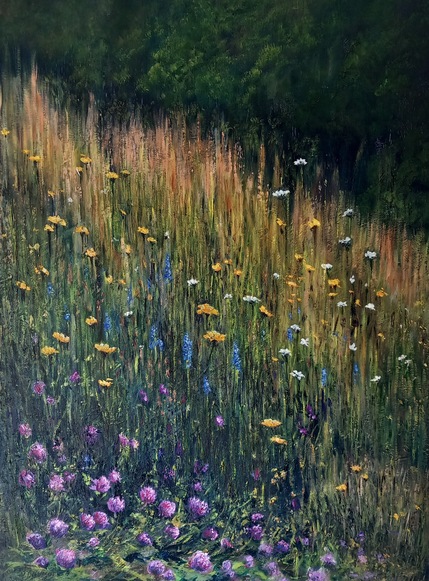 Meadow, Oil Unframed, H61cm x W46cm, £250