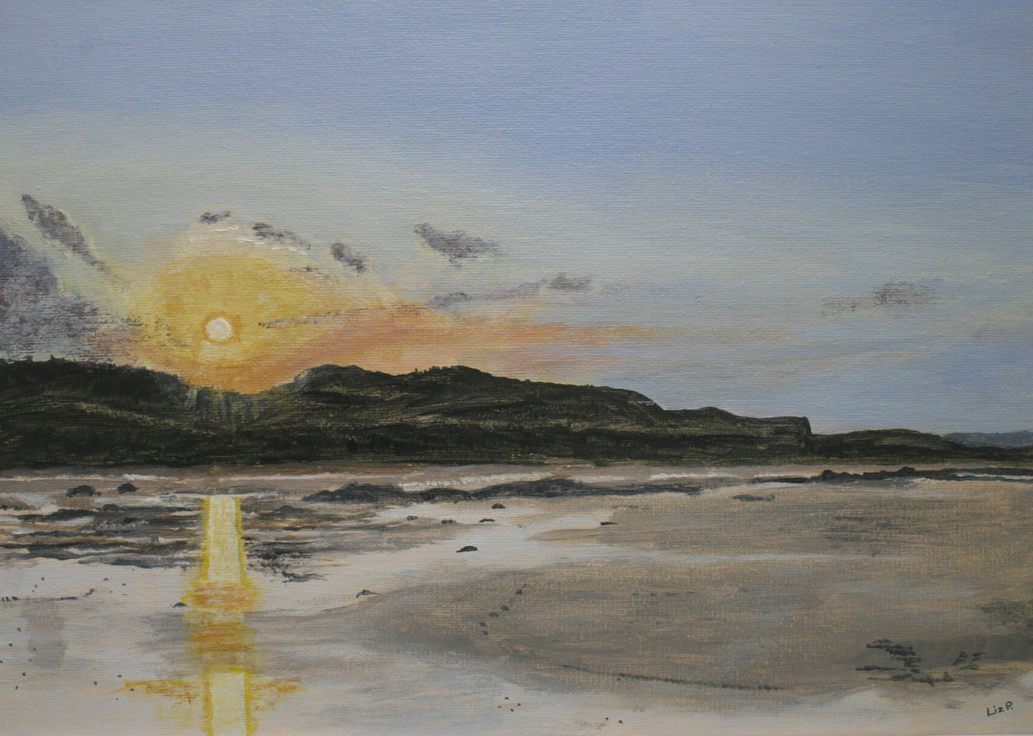 Northumberland Beach Sunset, Acrylic Framed, W46cm x H36cm, £85