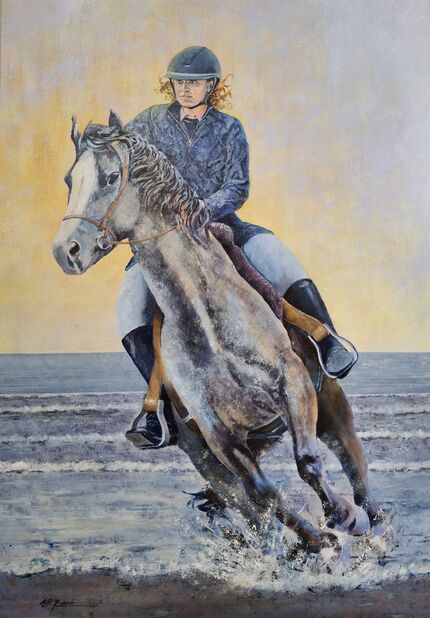 On the Beach, Acrylic Framed, H64cm x W46cm, £175