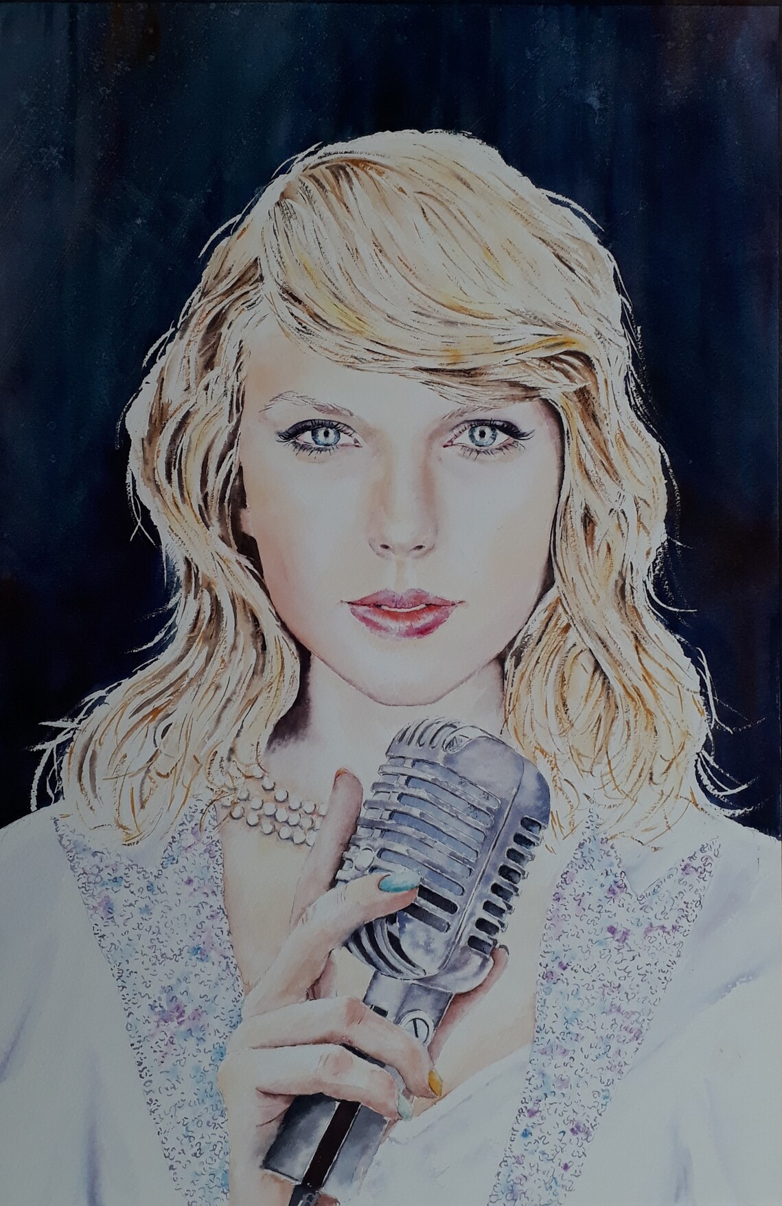 Taylor Swift, Watercolour Framed, H60cm x W40cm, £175