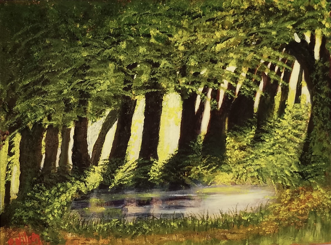 The Pond, Acrylic Framed, H58cm x W74cm, £90