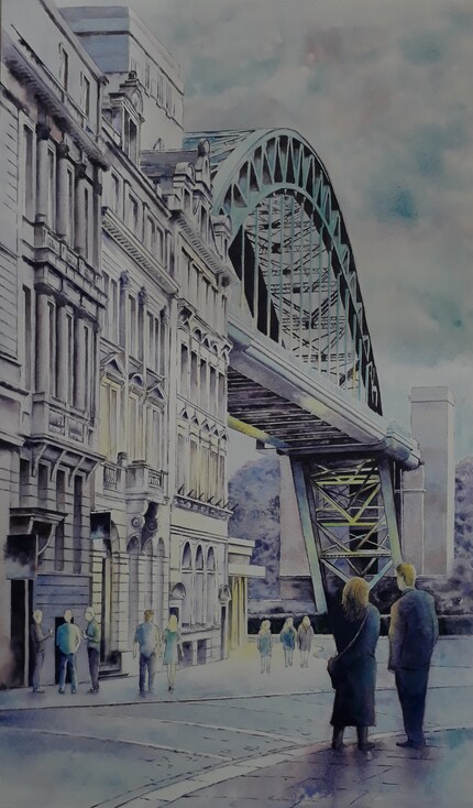 Tyne Bridge, Watercolour Framed, H64cm x W45cm, £175