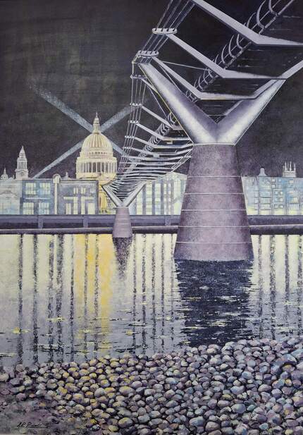 Under the Bridge, Acrylic Framed, H64cm x W46cm, £175
