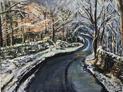 Winter's Road, Acrylic Framed, H45cm x W55cm, £225